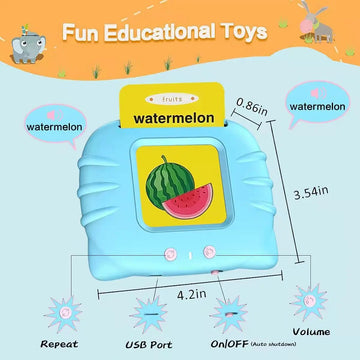 Educational Learning Talking Flash Cards Kindergarten Kids English Language Electronic Audio Book Learn English Words Toys