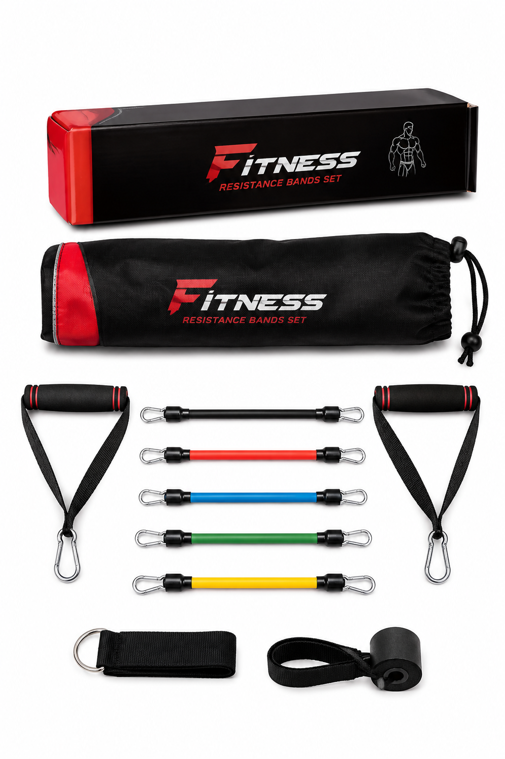 Pilates Bar Kit With Resistance Bands Portable Home Gym Workout Equipment Perfect Stretched Fusion Exercise Bar And Bands