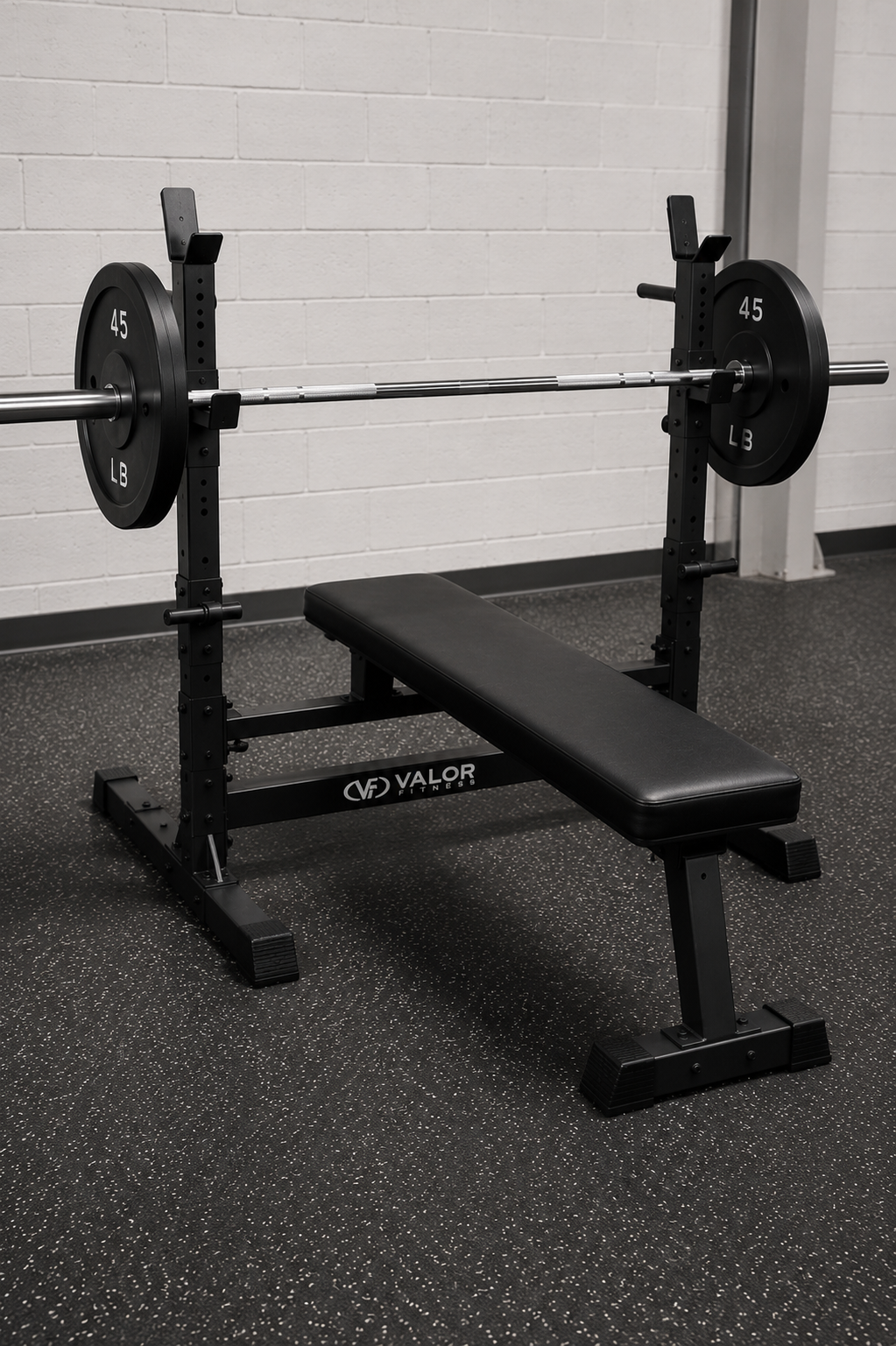 Adjustable Weight Bench, Foldable Bench, With Barbell Rack, Grey