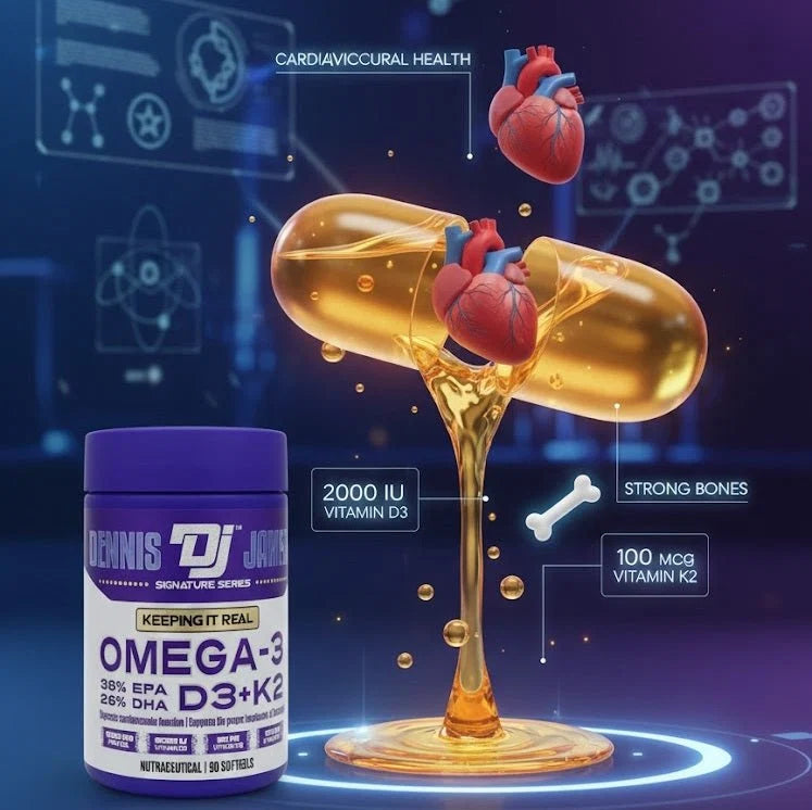 Dennis James (DJ) - Signature Series – Omega-3 + D3 + K2 Softgels (Original)
