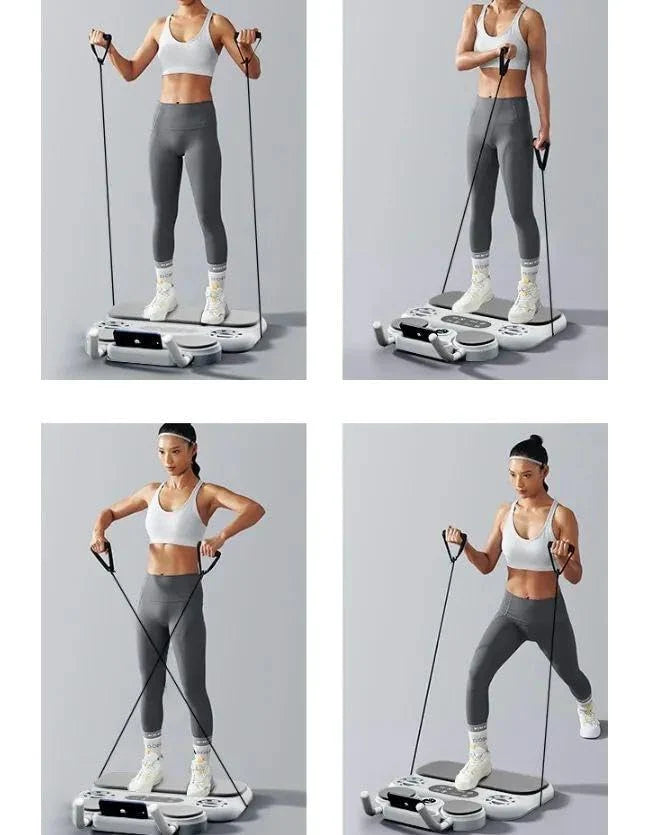6-in-1 Multifunctional Fitness Board Abdominal Wheel Automatic Rebound Abdominal Muscle Slimming Belly Home Fitness Equipment