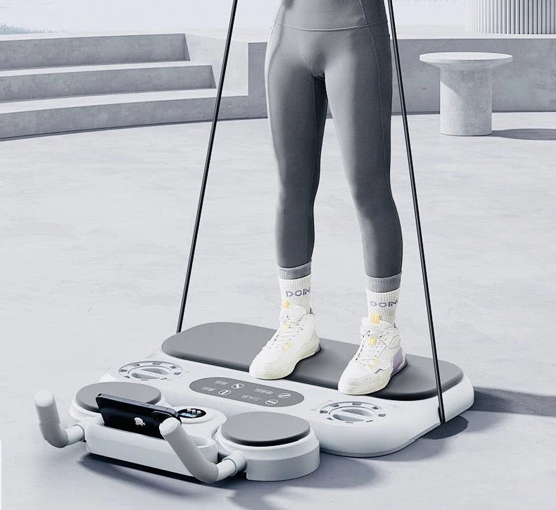 6-in-1 Multifunctional Fitness Board Abdominal Wheel Automatic Rebound Abdominal Muscle Slimming Belly Home Fitness Equipment