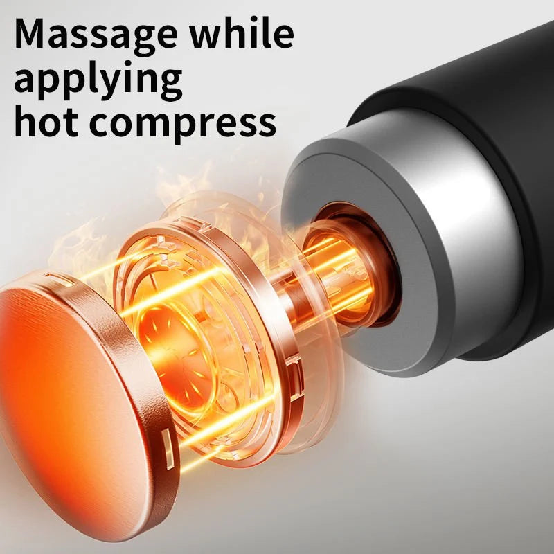 1pc Powerful Cordless Massage Gun with LED Display - Deep Tissue Muscle Relaxer, 4 Interchangeable Heads,1200mAh Lithium Battery