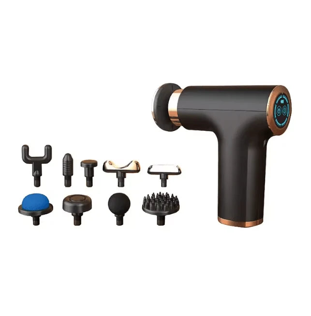 1pc Powerful Cordless Massage Gun with LED Display - Deep Tissue Muscle Relaxer, 4 Interchangeable Heads,1200mAh Lithium Battery