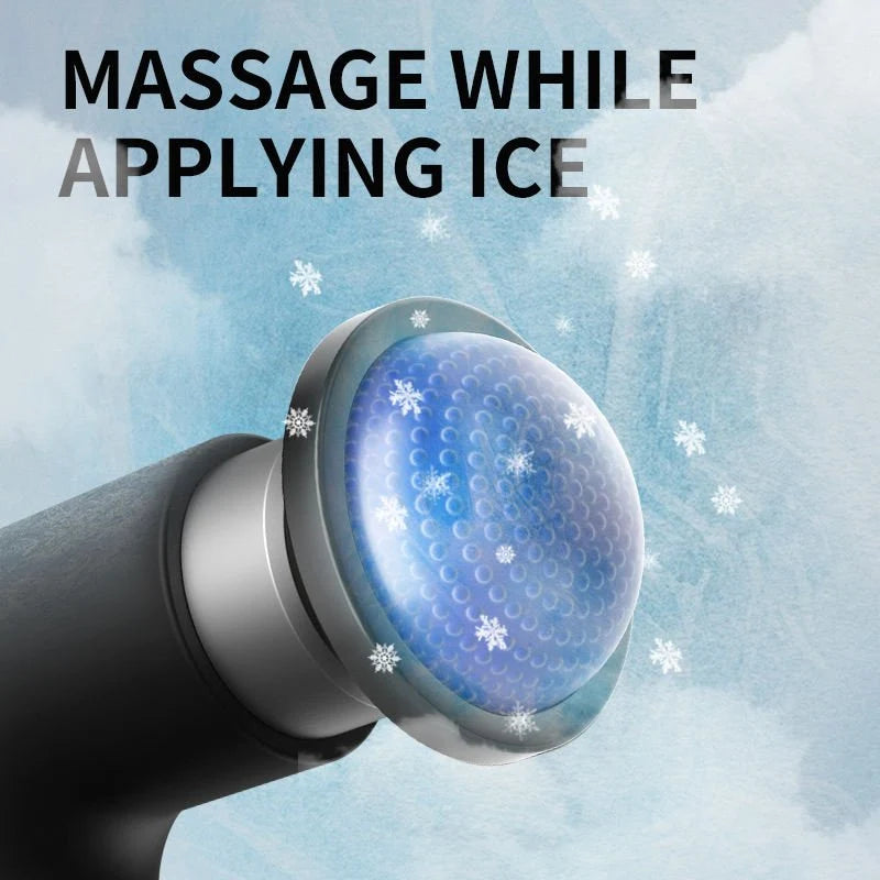 1pc Powerful Cordless Massage Gun with LED Display - Deep Tissue Muscle Relaxer, 4 Interchangeable Heads,1200mAh Lithium Battery