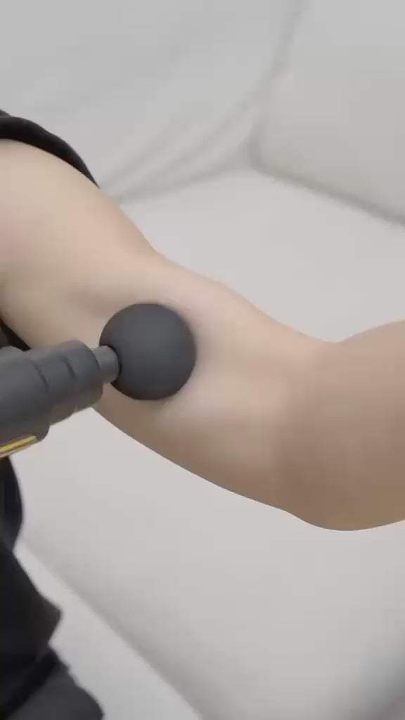 1pc Powerful Cordless Massage Gun with LED Display - Deep Tissue Muscle Relaxer, 4 Interchangeable Heads,1200mAh Lithium Battery